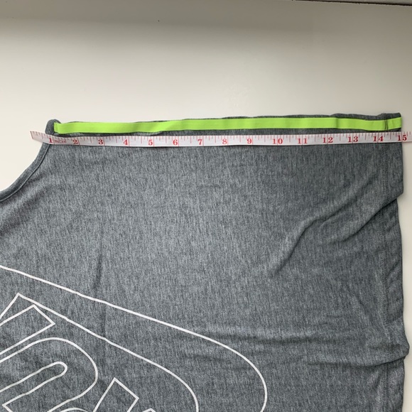 Nike Dri Fit Run Tank Top Grey Bright Green XS - Picture 9 of 13